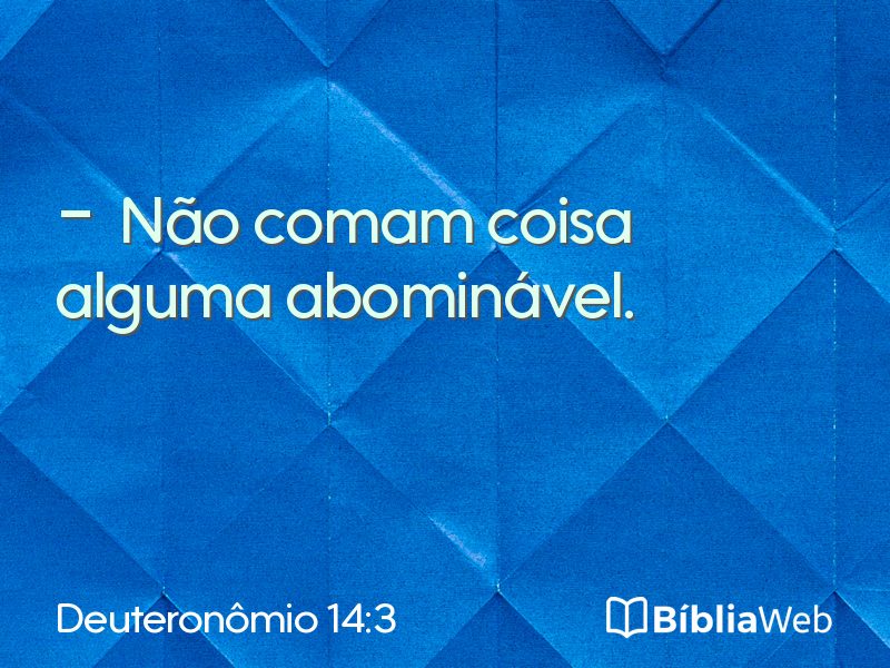 Deuteronômio 14:3 em imagem para compartilhar