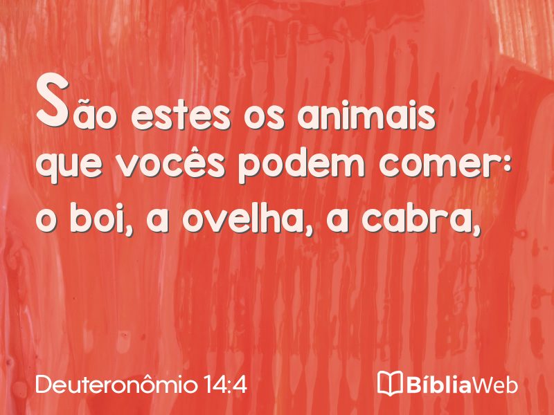 Deuteronômio 14:4 em imagem para compartilhar