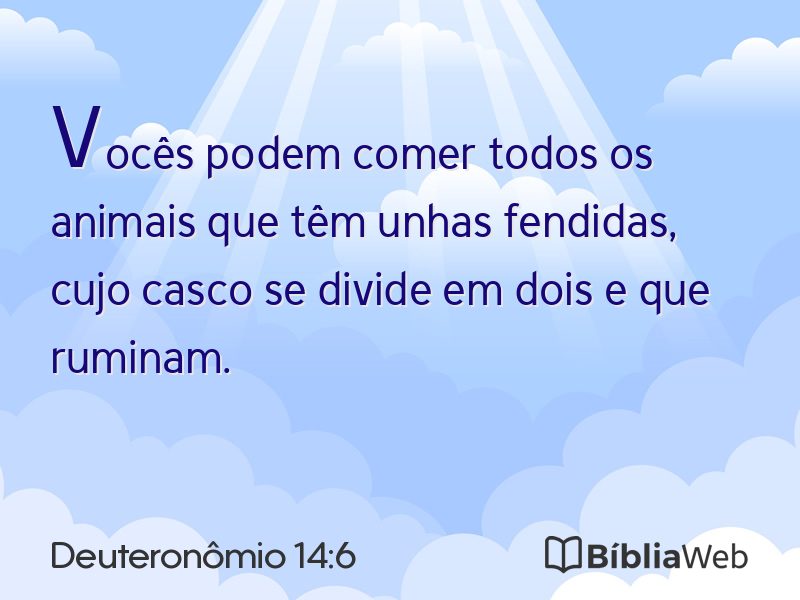 Deuteronômio 14:6 em imagem para compartilhar
