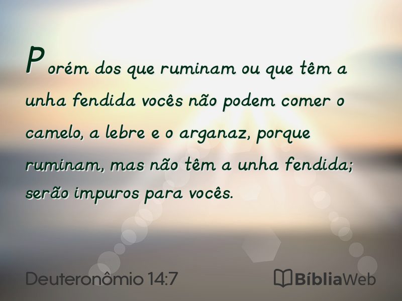 Deuteronômio 14:7 em imagem para compartilhar