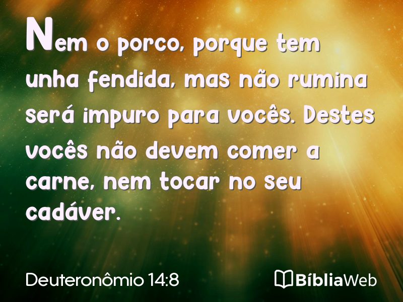 Deuteronômio 14:8 em imagem para compartilhar