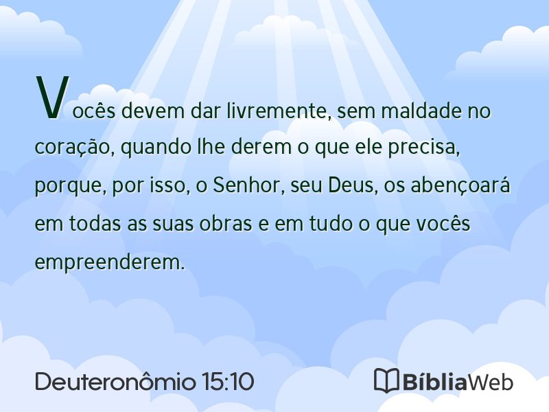 Deuteronômio 15:10 em imagem para compartilhar