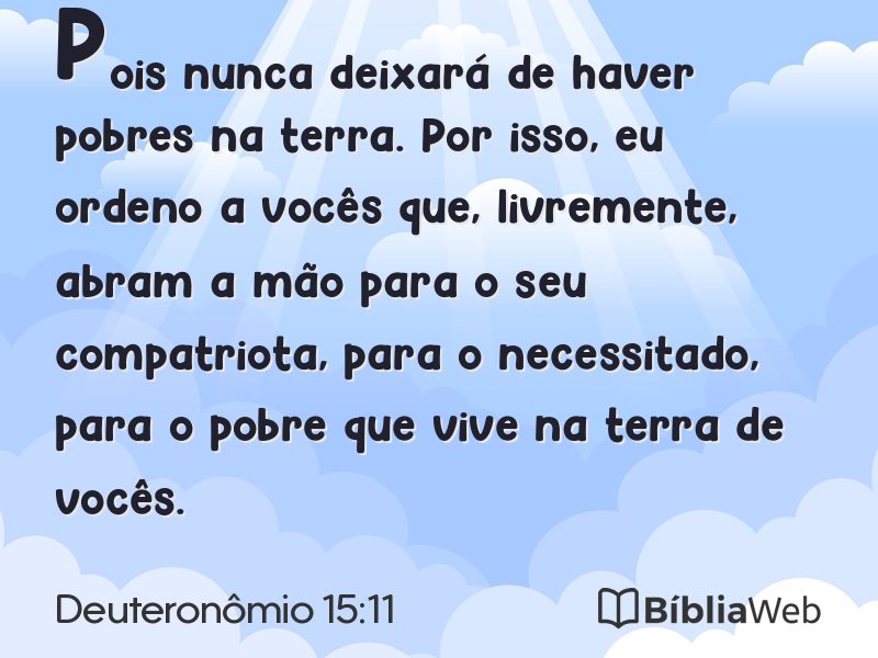 Deuteronômio 15:11 em imagem para compartilhar