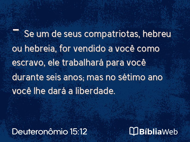 Deuteronômio 15:12 em imagem para compartilhar
