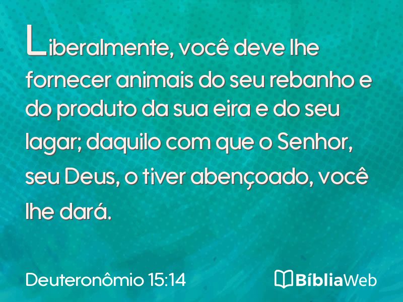 Deuteronômio 15:14 em imagem para compartilhar