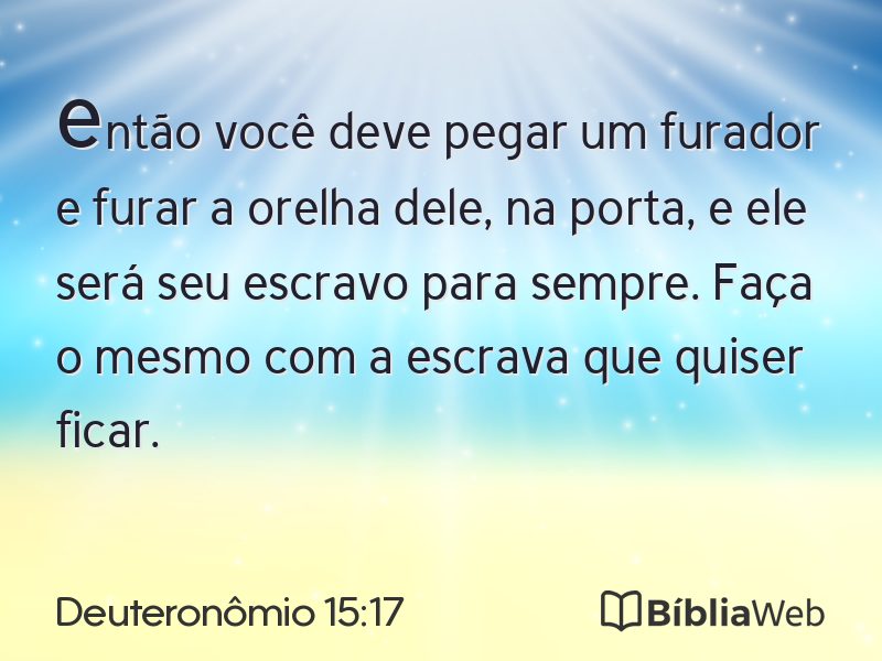 Deuteronômio 15:17 em imagem para compartilhar