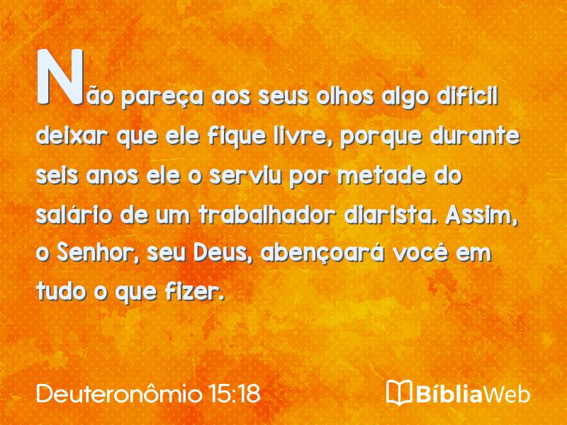 Deuteronômio 15:18 em imagem para compartilhar