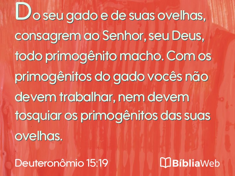 Deuteronômio 15:19 em imagem para compartilhar