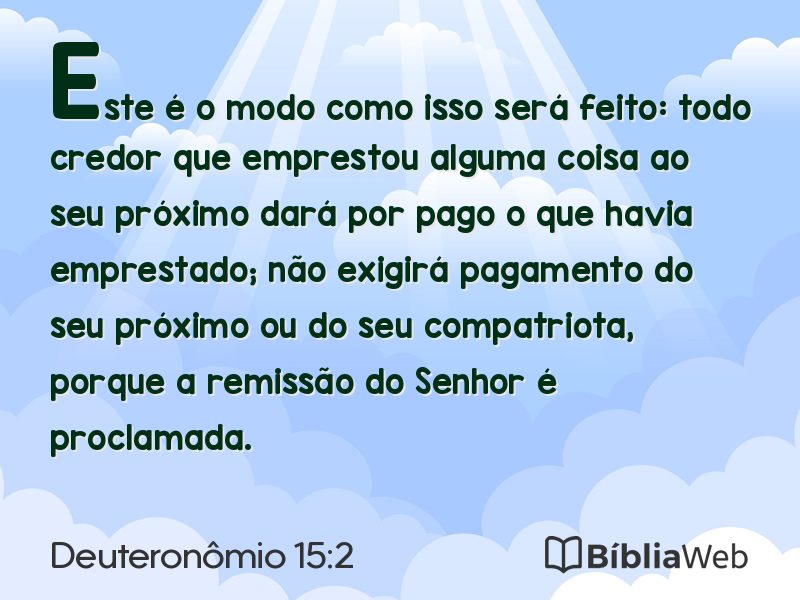 Deuteronômio 15:2 em imagem para compartilhar