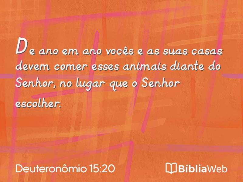 Deuteronômio 15:20 em imagem para compartilhar