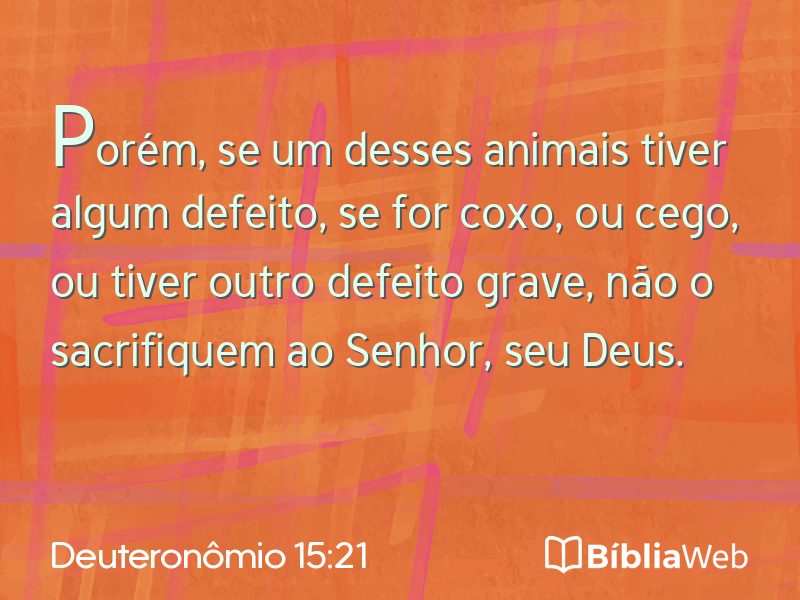 Deuteronômio 15:21 em imagem para compartilhar