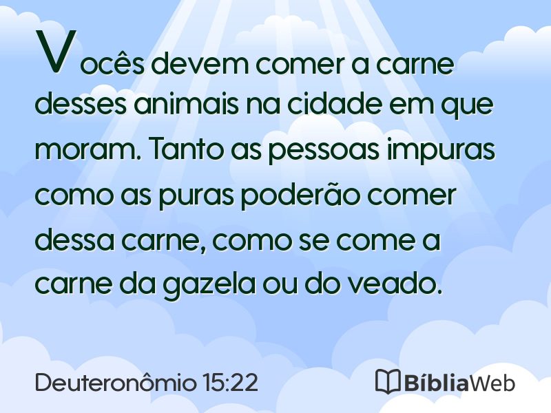 Deuteronômio 15:22 em imagem para compartilhar