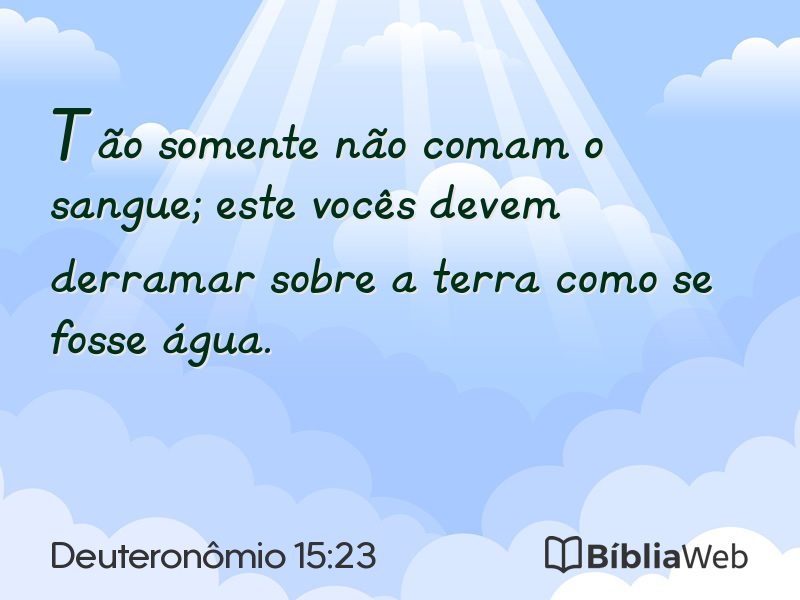 Deuteronômio 15:23 em imagem para compartilhar