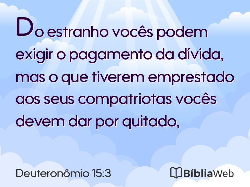 Deuteronômio 15:3 em imagem para compartilhar