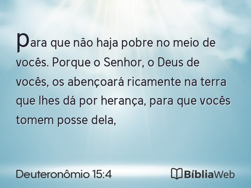 Deuteronômio 15:4 em imagem para compartilhar