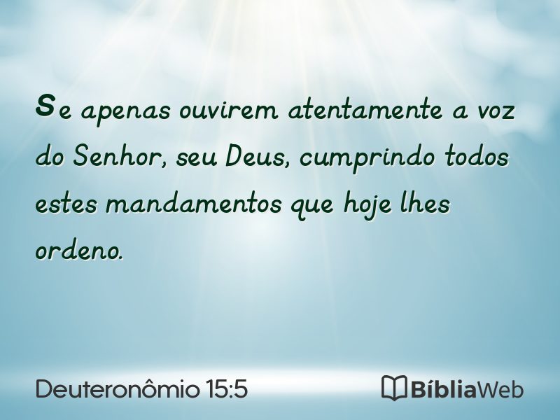 Deuteronômio 15:5 em imagem para compartilhar
