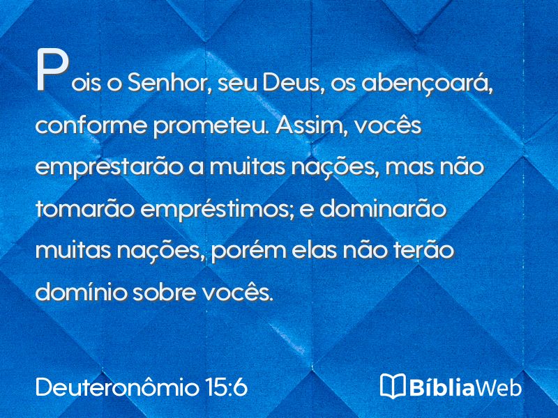 Deuteronômio 15:6 em imagem para compartilhar