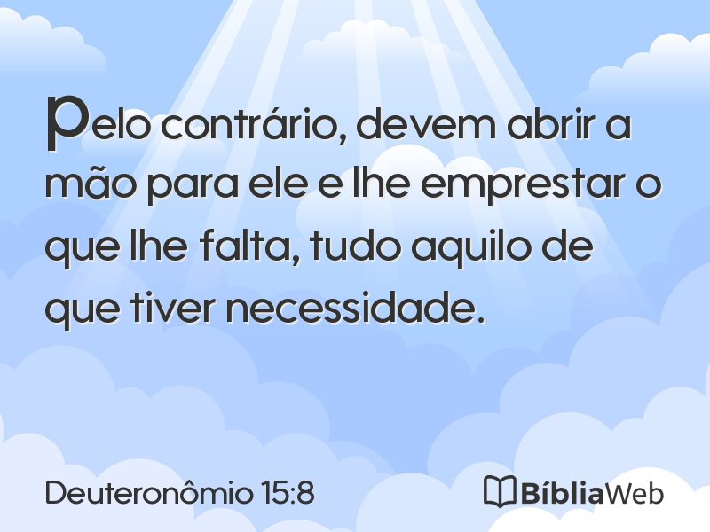 Deuteronômio 15:8 em imagem para compartilhar