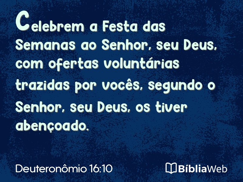 Deuteronômio 16:10 em imagem para compartilhar