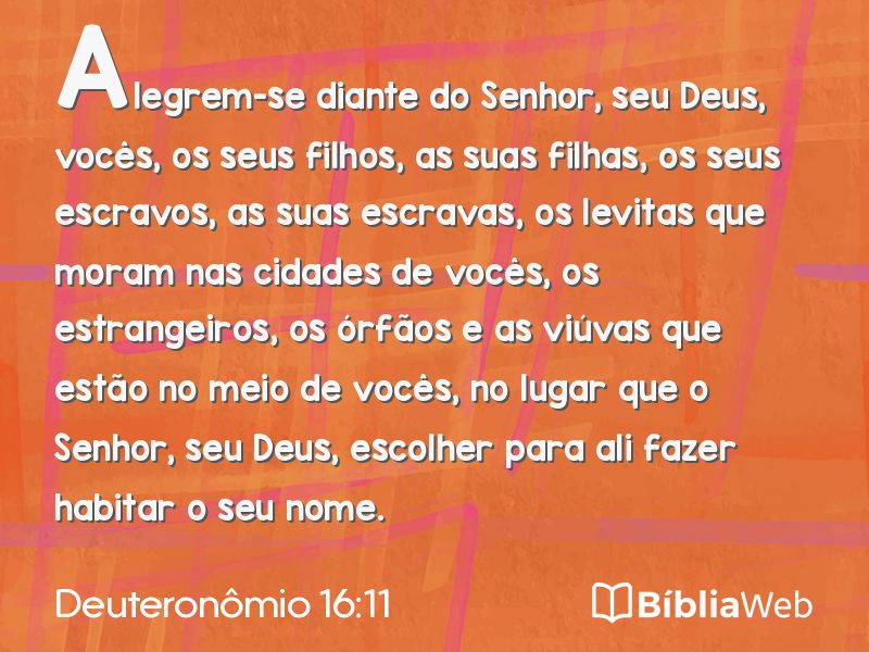 Deuteronômio 16:11 em imagem para compartilhar
