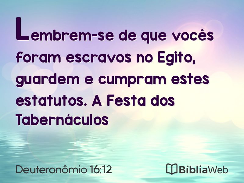 Deuteronômio 16:12 em imagem para compartilhar