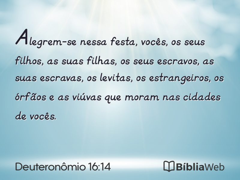 Deuteronômio 16:14 em imagem para compartilhar