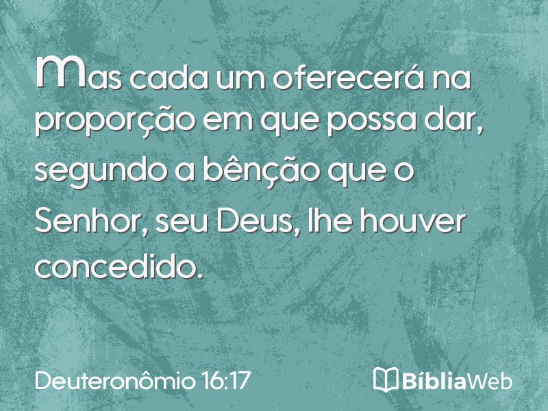 Deuteronômio 16:17 em imagem para compartilhar