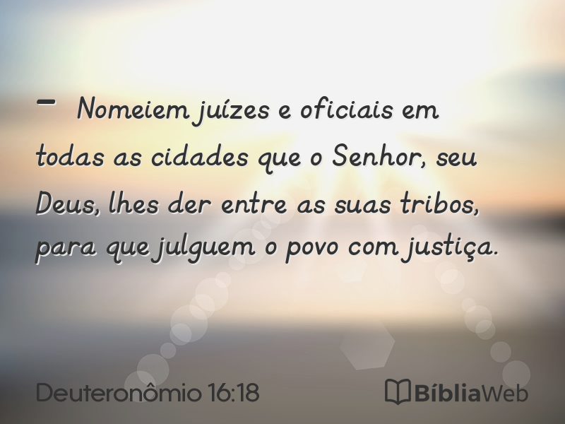 Deuteronômio 16:18 em imagem para compartilhar