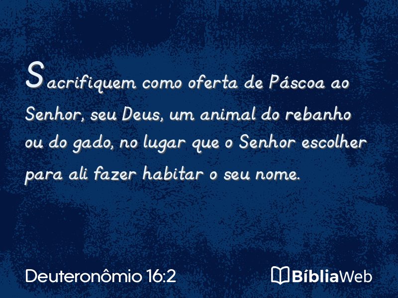 Deuteronômio 16:2 em imagem para compartilhar