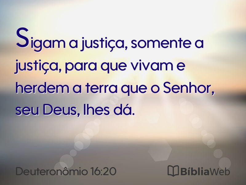 Deuteronômio 16:20 em imagem para compartilhar