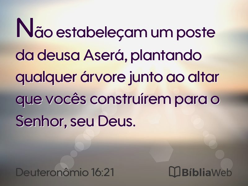 Deuteronômio 16:21 em imagem para compartilhar