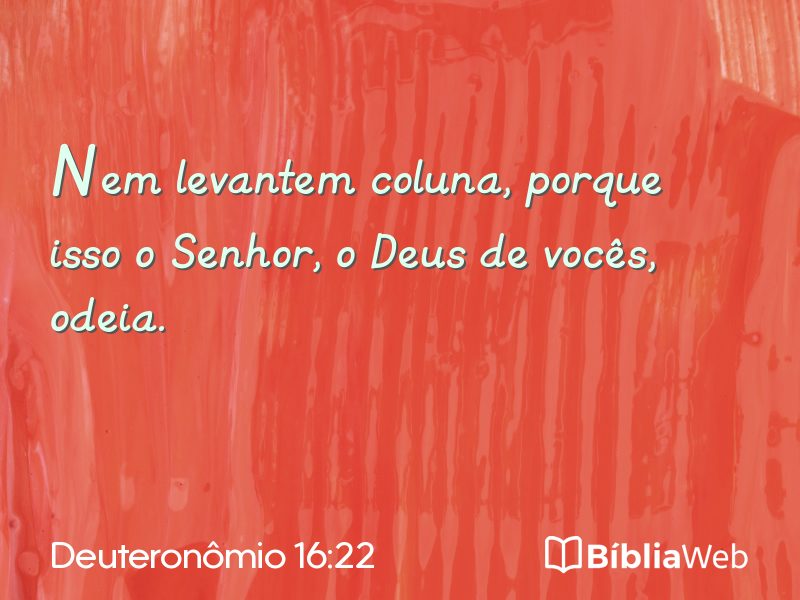Deuteronômio 16:22 em imagem para compartilhar