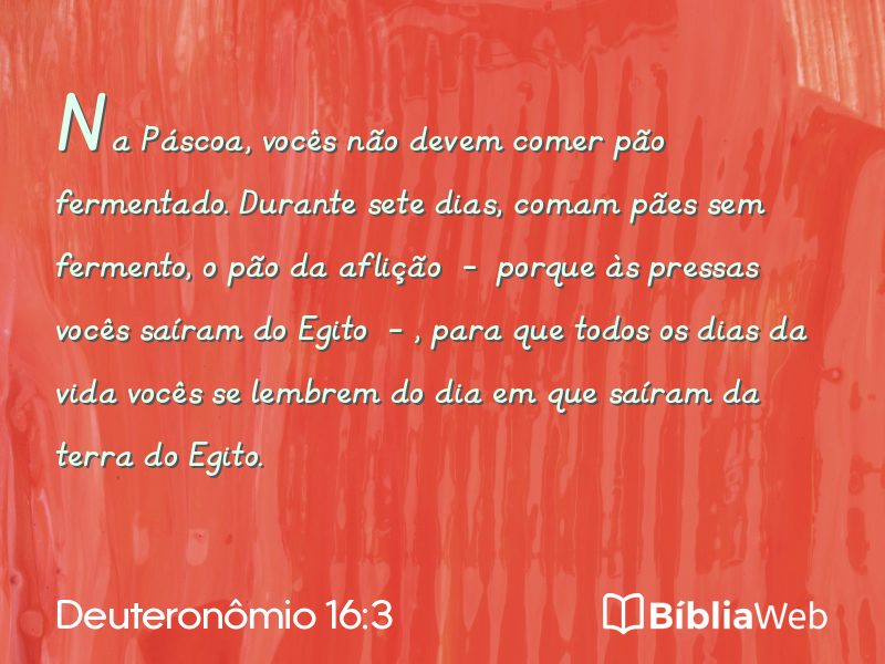 Deuteronômio 16:3 em imagem para compartilhar