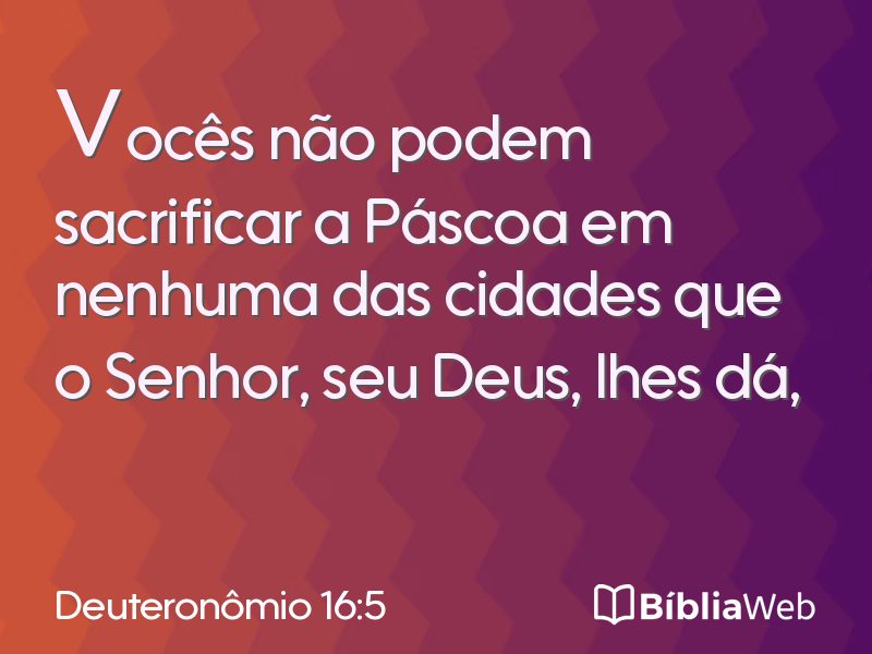 Deuteronômio 16:5 em imagem para compartilhar