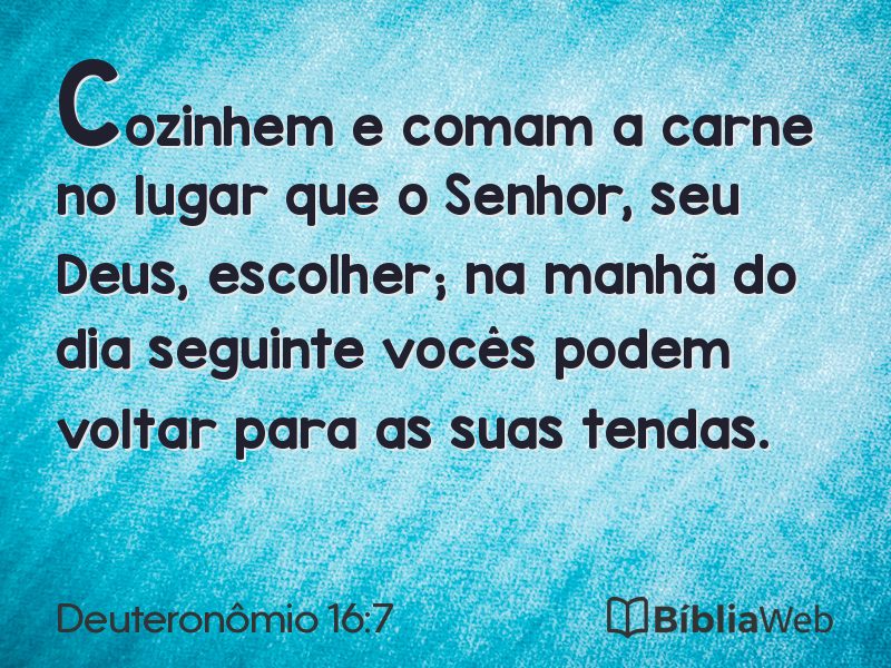 Deuteronômio 16:7 em imagem para compartilhar