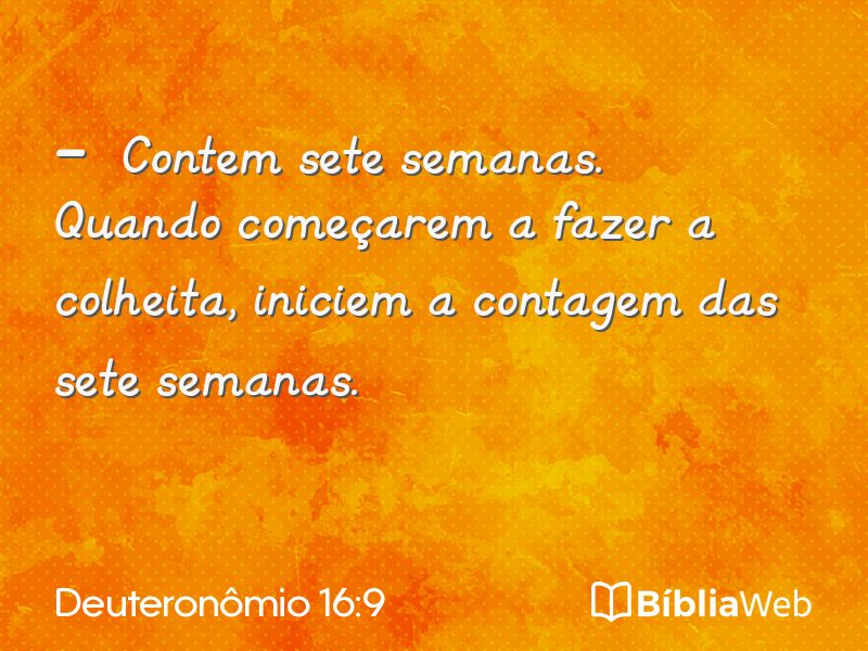 Deuteronômio 16:9 em imagem para compartilhar