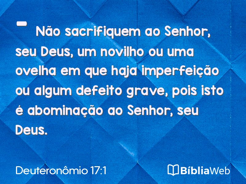 Deuteronômio 17:1 em imagem para compartilhar