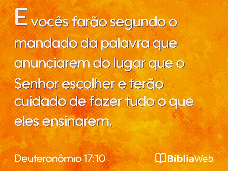 Deuteronômio 17:10 em imagem para compartilhar