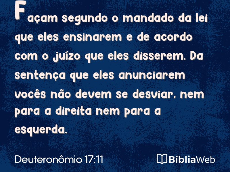 Deuteronômio 17:11 em imagem para compartilhar