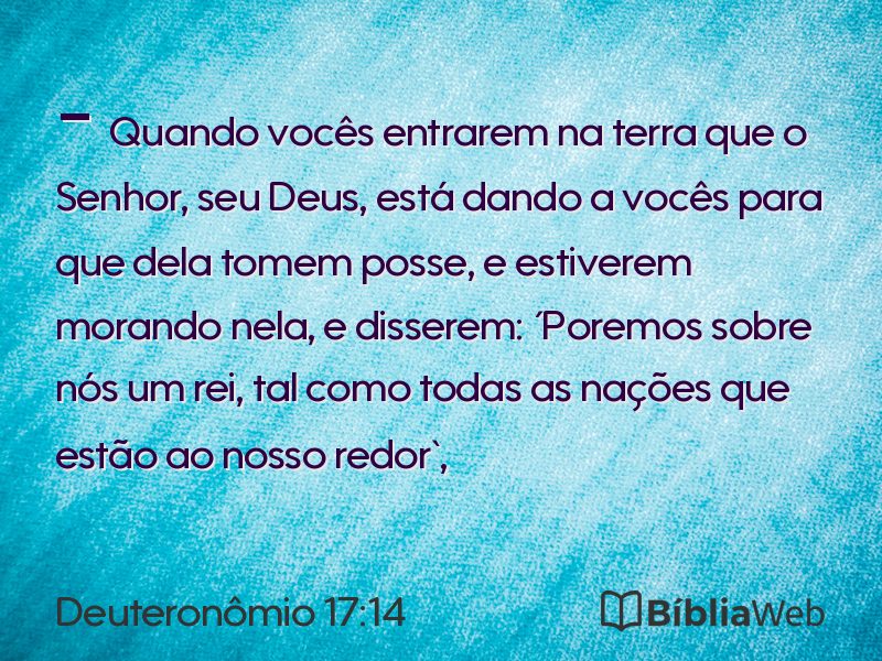 Deuteronômio 17:14 em imagem para compartilhar