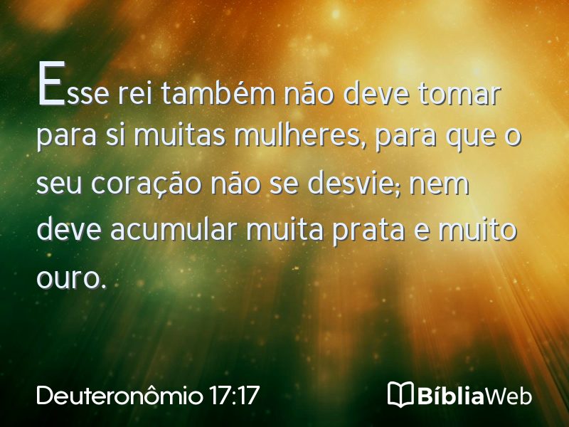 Deuteronômio 17:17 em imagem para compartilhar