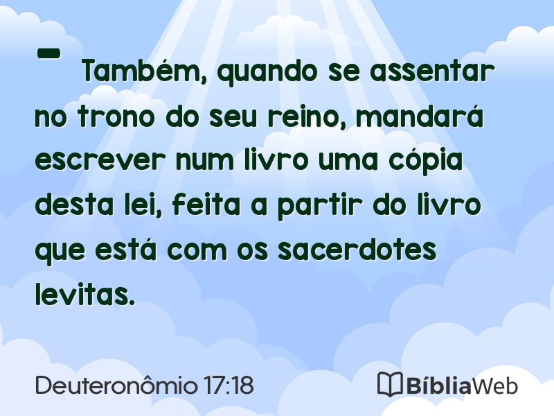 Deuteronômio 17:18 em imagem para compartilhar