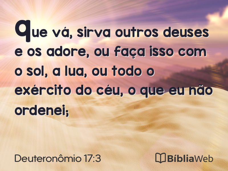 Deuteronômio 17:3 em imagem para compartilhar
