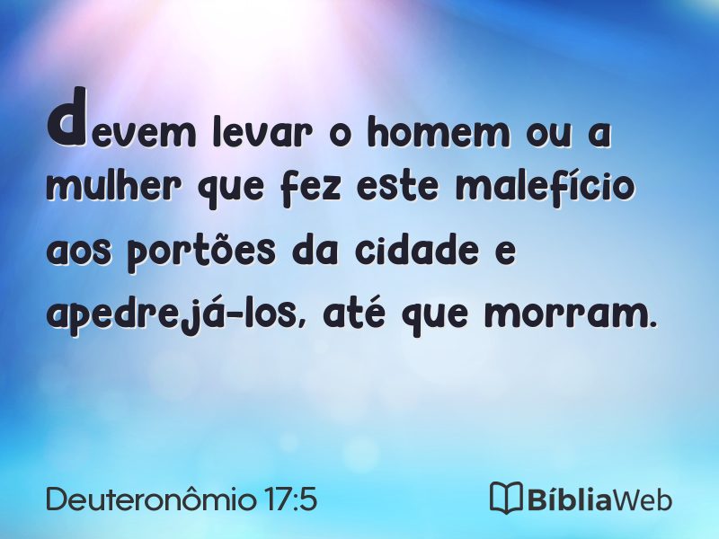 Deuteronômio 17:5 em imagem para compartilhar