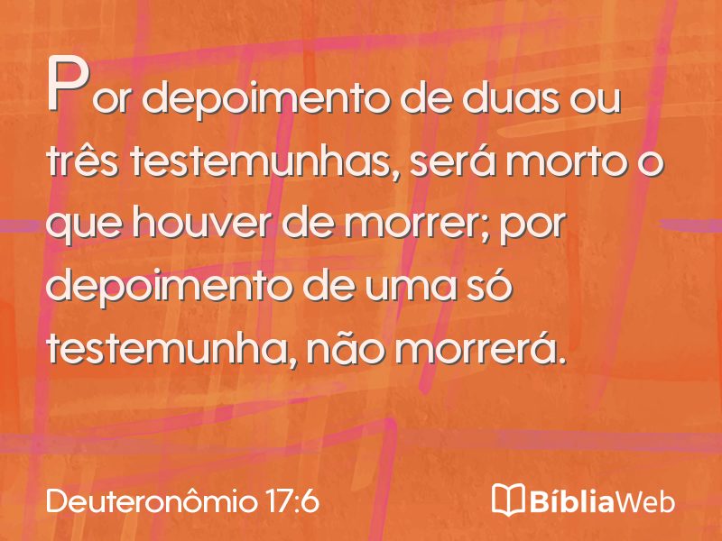 Deuteronômio 17:6 em imagem para compartilhar