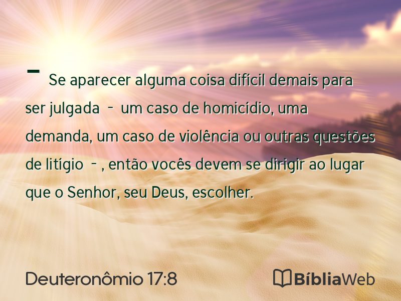 Deuteronômio 17:8 em imagem para compartilhar