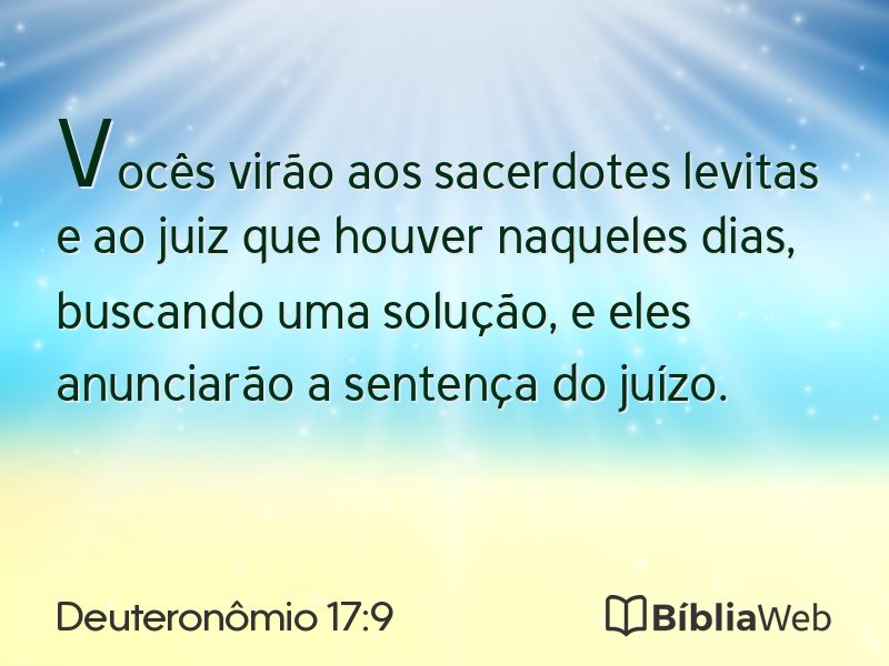 Deuteronômio 17:9 em imagem para compartilhar