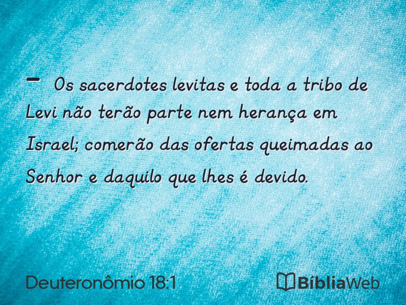 Deuteronômio 18:1 em imagem para compartilhar