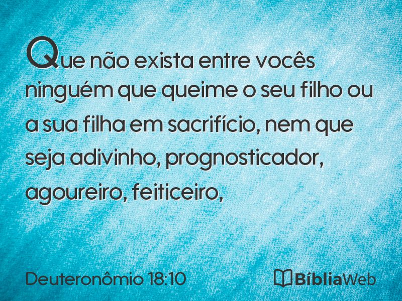 Deuteronômio 18:10 em imagem para compartilhar