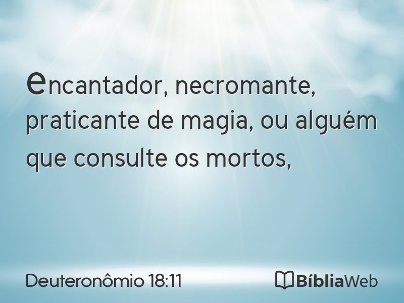 Deuteronômio 18:11 em imagem para compartilhar